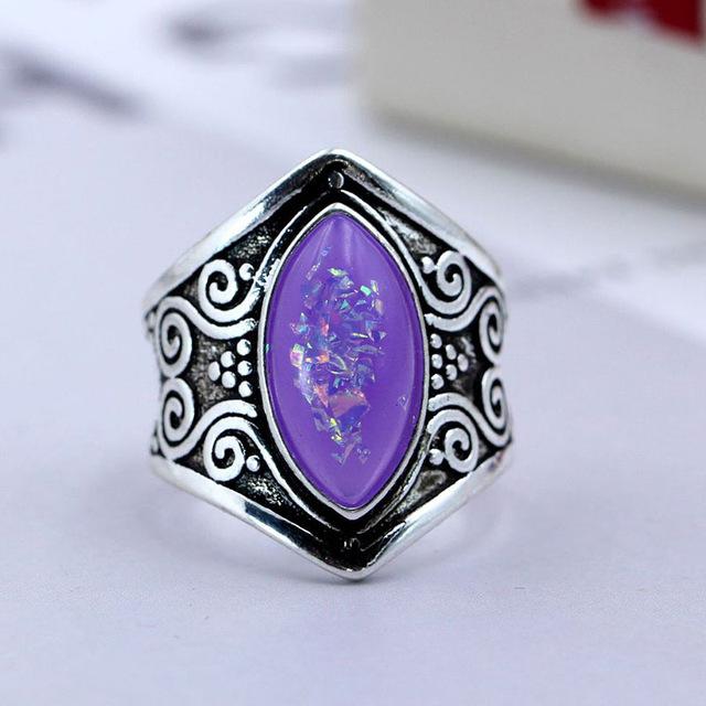 Dragon Warrior Moonstone Ring - Floral Fawna