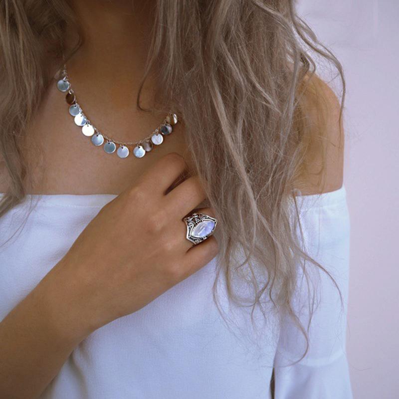 Dragon Warrior Moonstone Ring - Floral Fawna