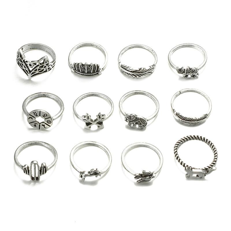 Enchanted Forest Animals Ring Set - Floral Fawna