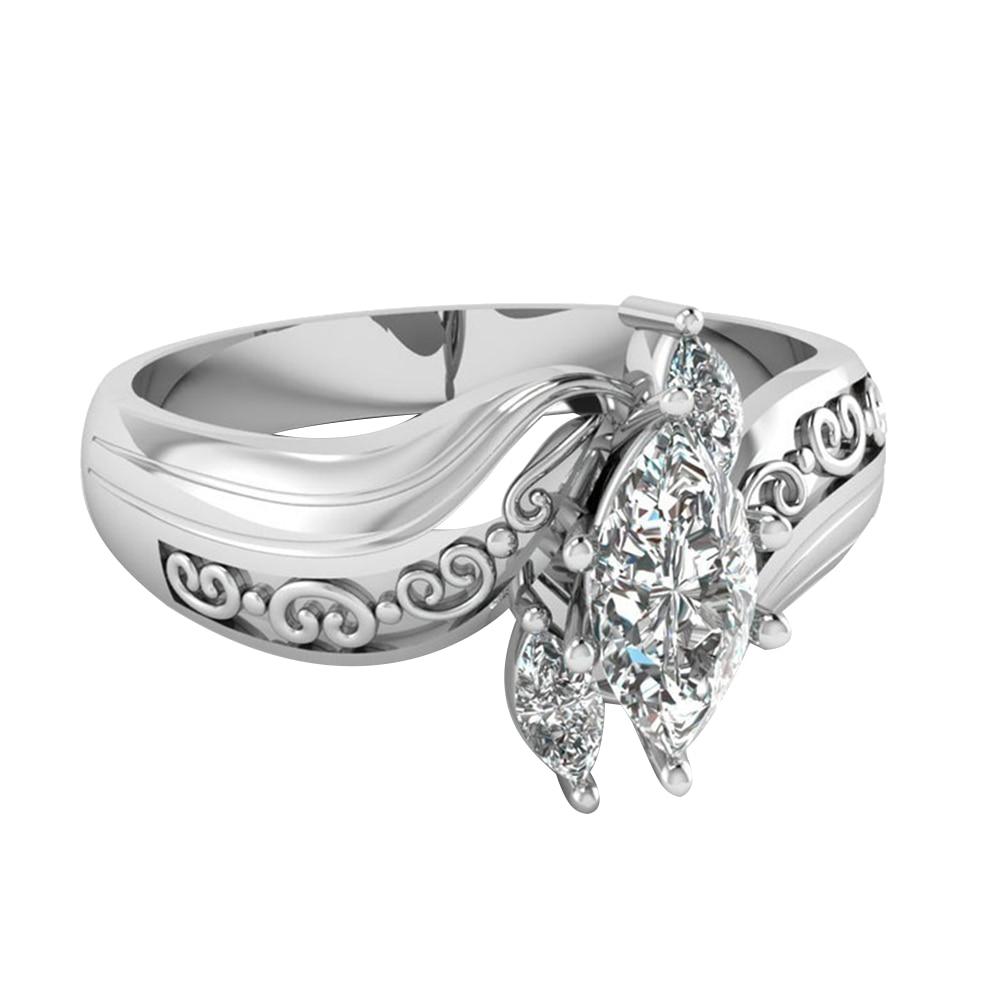 Majestic Crystal Princess Ring - Floral Fawna