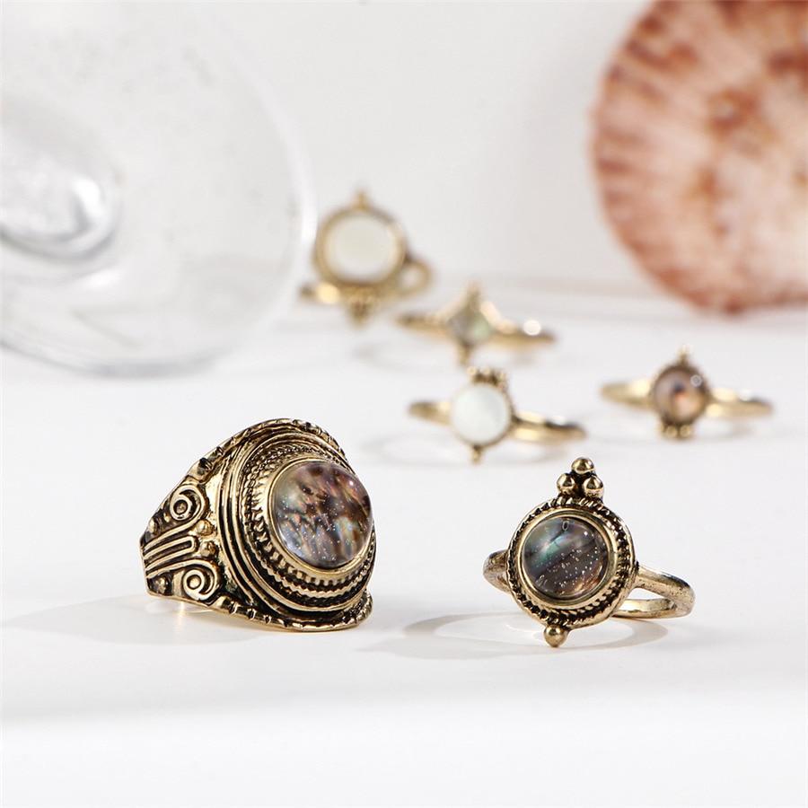Majestic Universe Ring Set - Floral Fawna