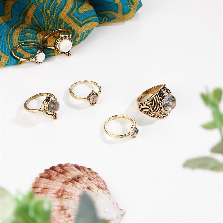Majestic Universe Ring Set - Floral Fawna