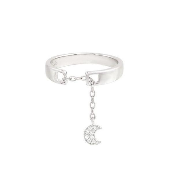 Moon & Falling Star Rings - Floral Fawna