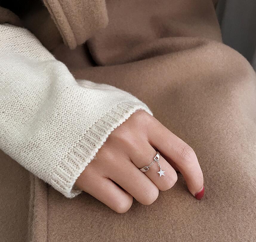 Moon & Falling Star Rings - Floral Fawna