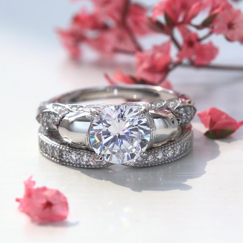 Supernatural Skull Crystal Ring Set - Floral Fawna