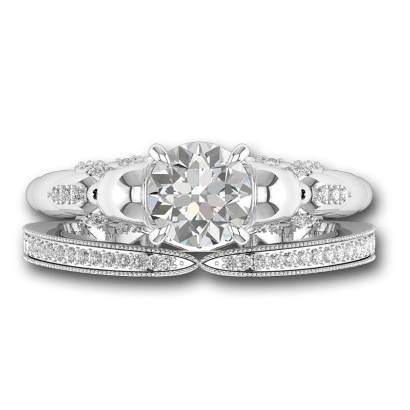 Supernatural Skull Crystal Ring Set - Floral Fawna