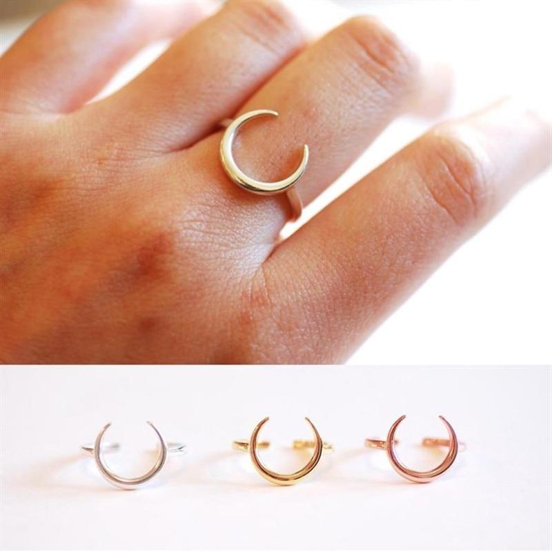 The Crescent Moon Ring - Floral Fawna