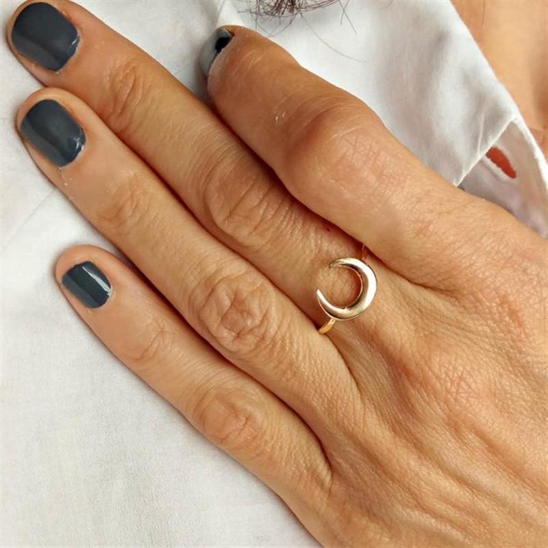 The Crescent Moon Ring - Floral Fawna