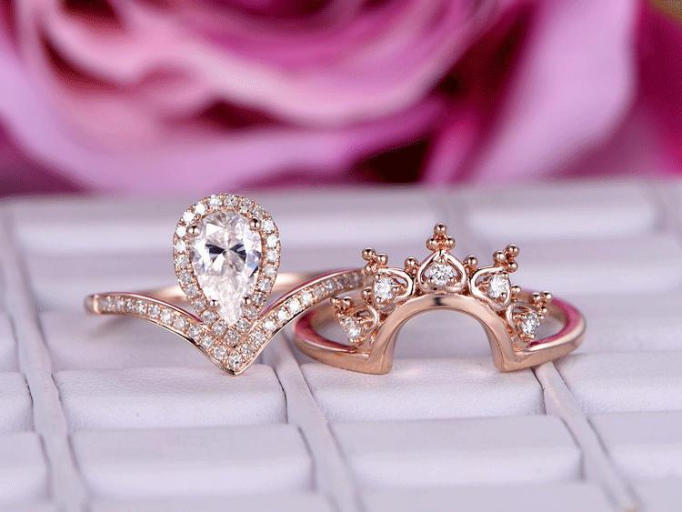 The Crystal Crown Ring Set - Floral Fawna