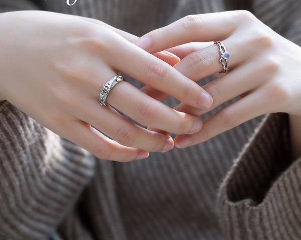 The Princess & Knight Moonstone Rings - Floral Fawna