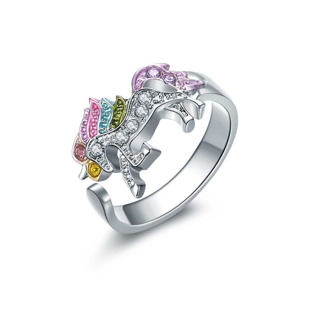 Sterling silver clearance unicorn ring