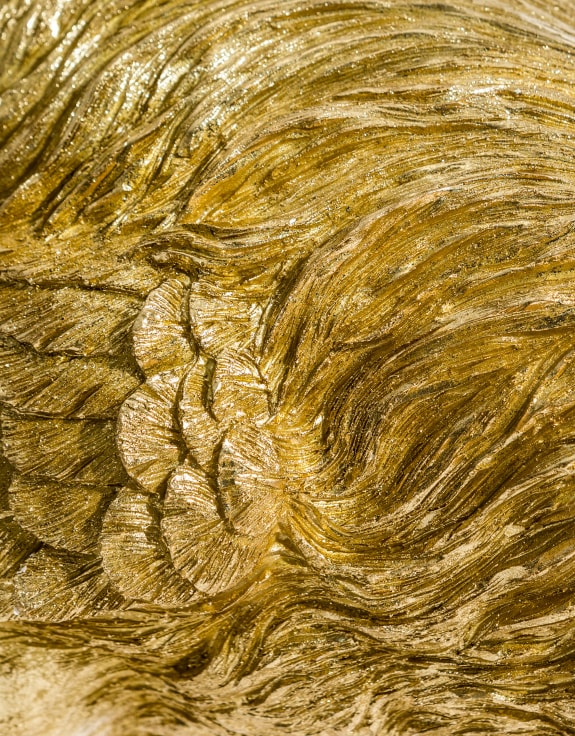 Large Gold Ostrich Side Table