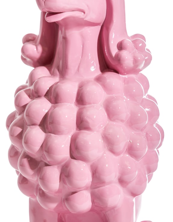 Pink Poodle Glass Coffee Table