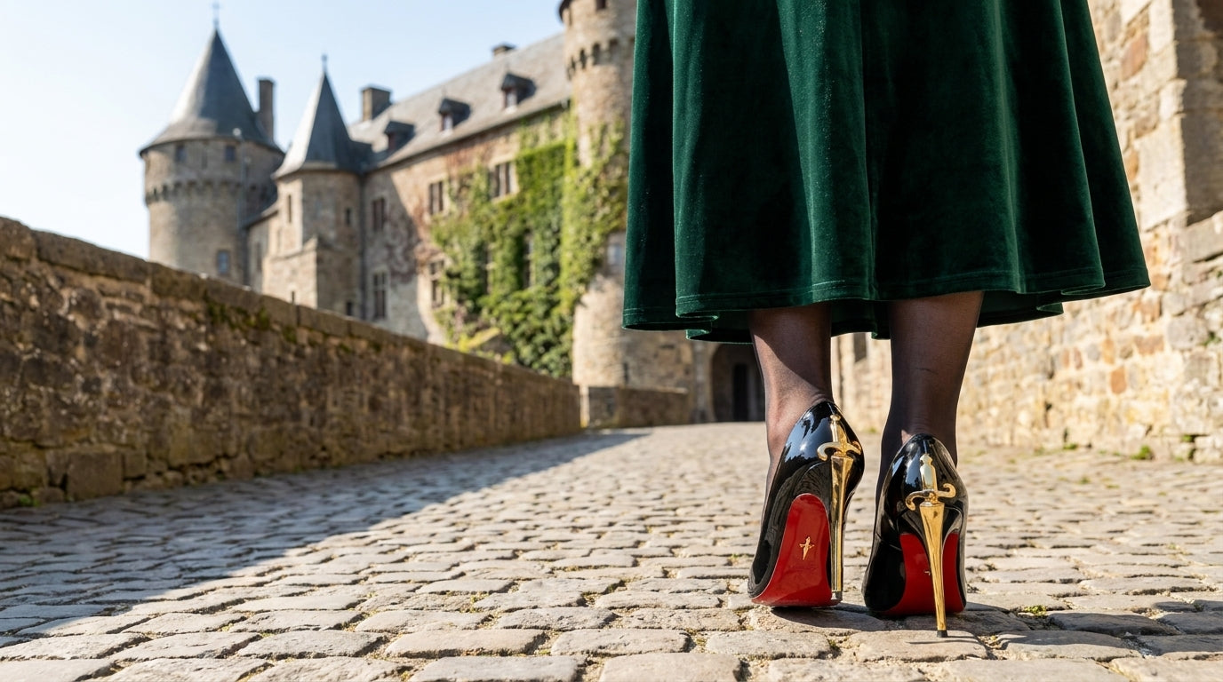 Metallic Dagger High Heels