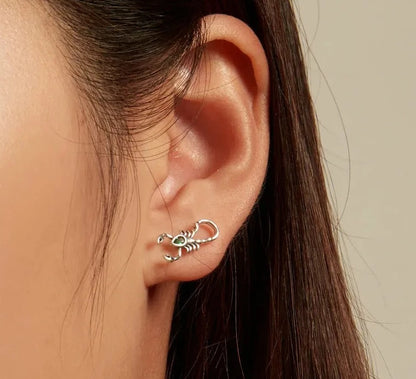 Sterling Silver Scorpion Earrings - Floral Fawna