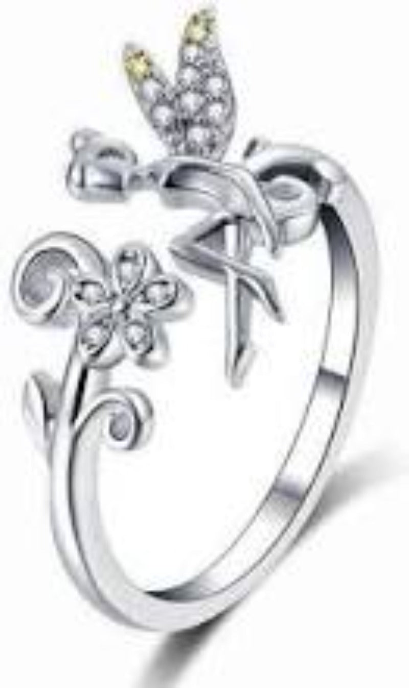 Fairy Princess Silver Ring - Floral Fawna