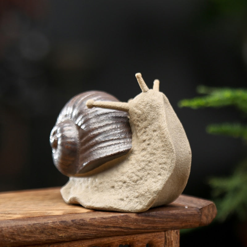 Ceramic Snail Ornament - Floral Fawna