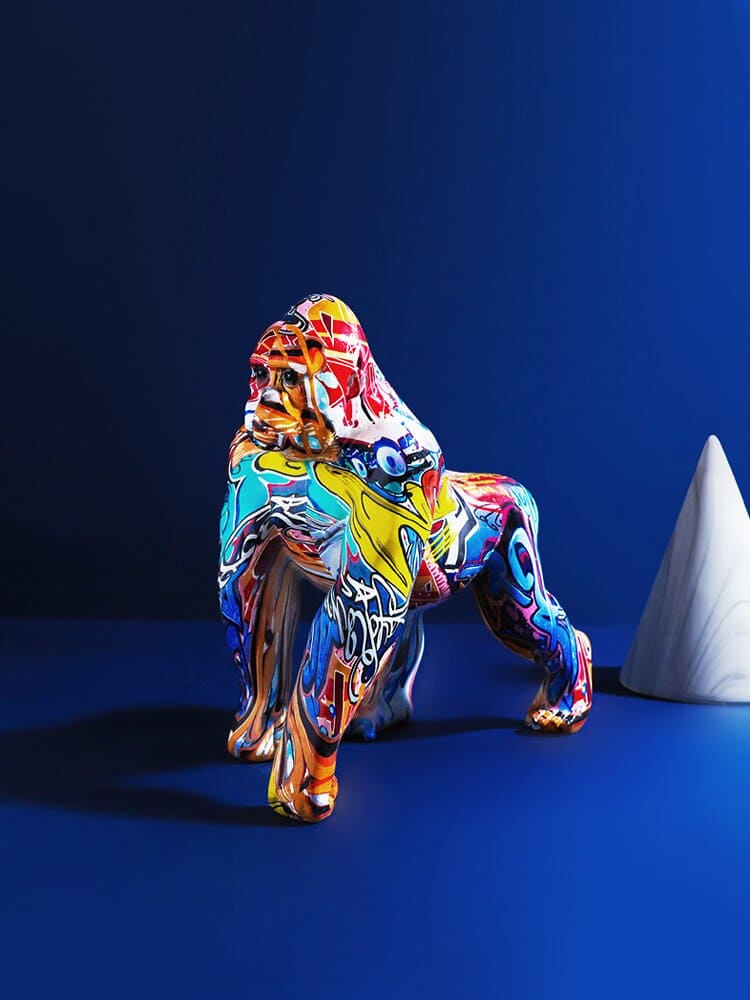 Abstract Gorilla Sculpture - Floral Fawna