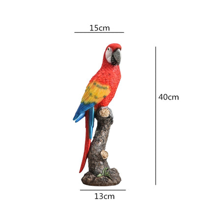 Scarlet Macaw Parrot Ornament - Floral Fawna