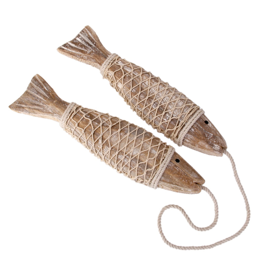 Nautical Wooden Fish Hanging - Floral Fawna