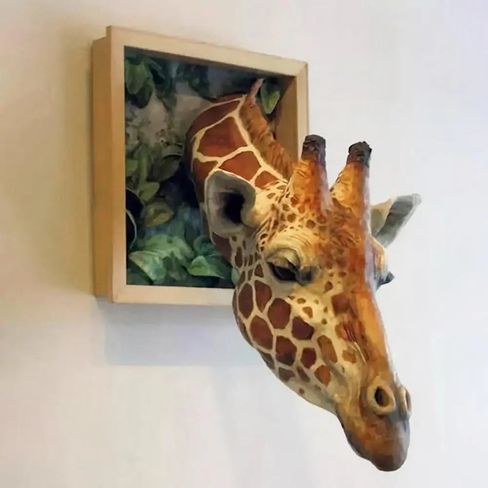 3D Giraffe Wall Hanging - Floral Fawna