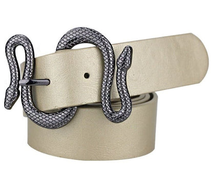 Snake Buckle Belt - Floral Fawna