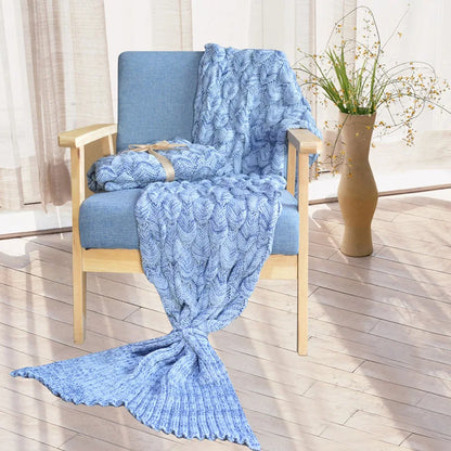 Knitted Mermaid Tail Blanket