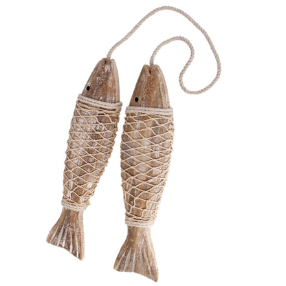 Nautical Wooden Fish Hanging - Floral Fawna