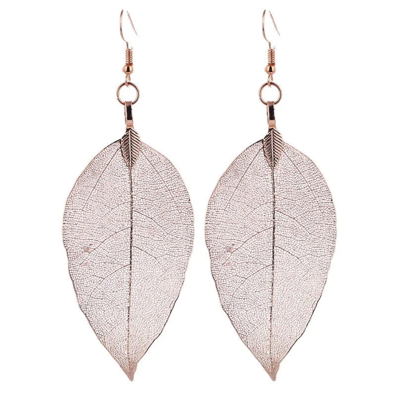 Real Leaf Earrings