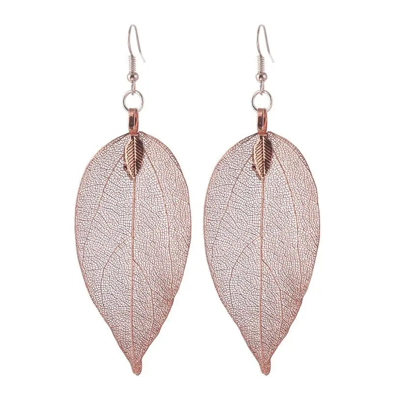 Real Leaf Earrings