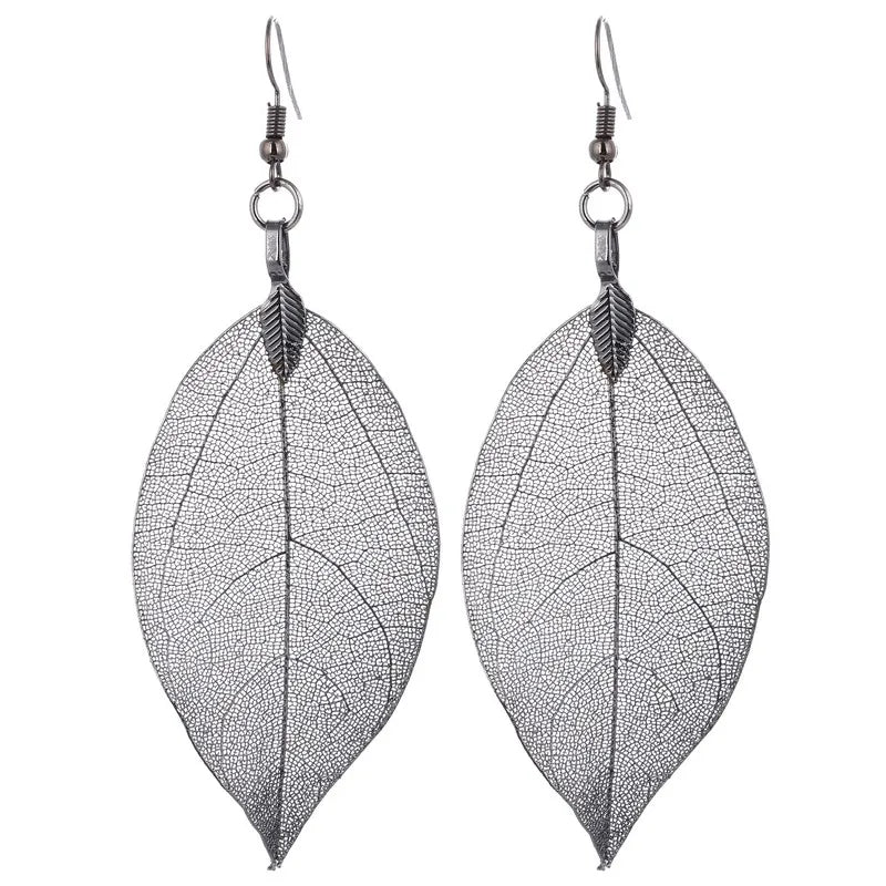 Real Leaf Earrings