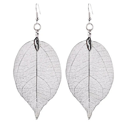 Real Leaf Earrings