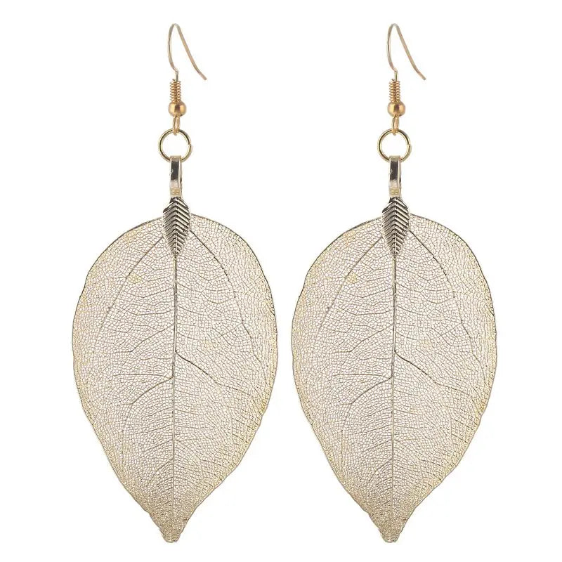 Real Leaf Earrings