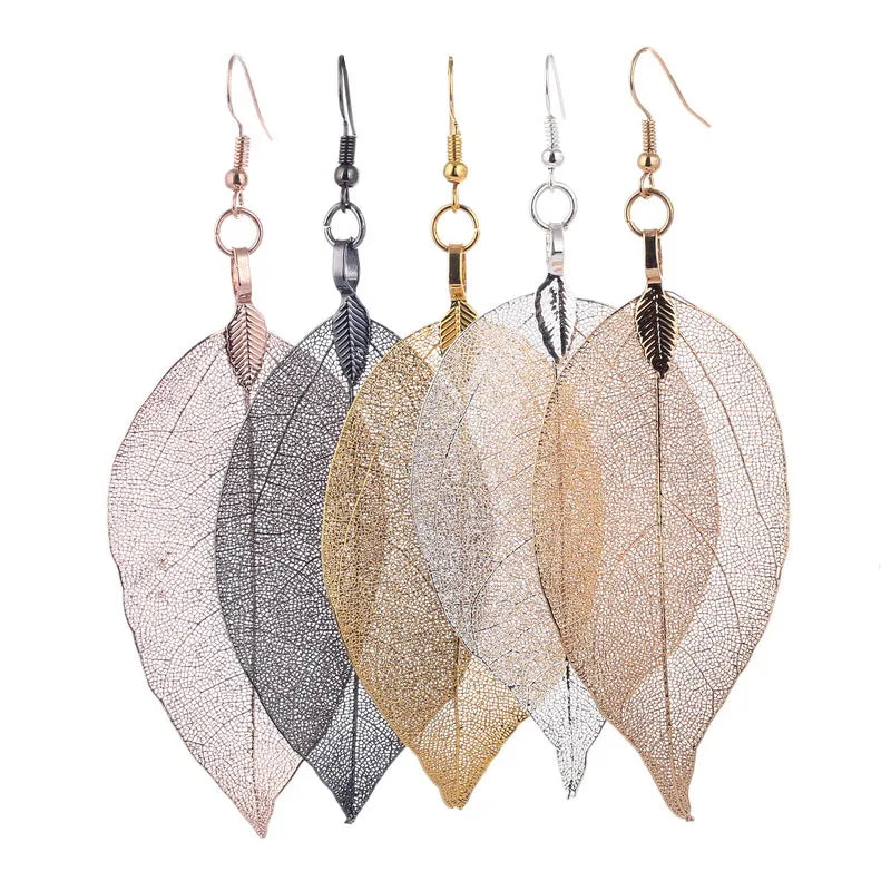 Real Leaf Earrings