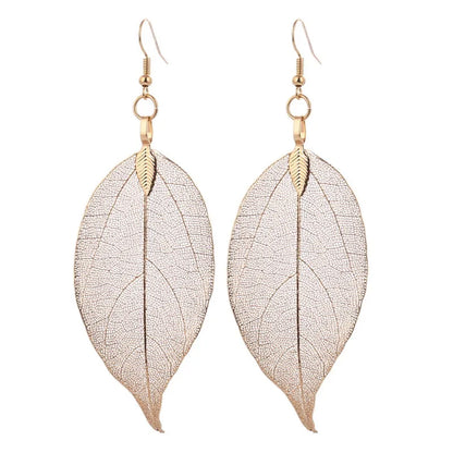 Real Leaf Earrings