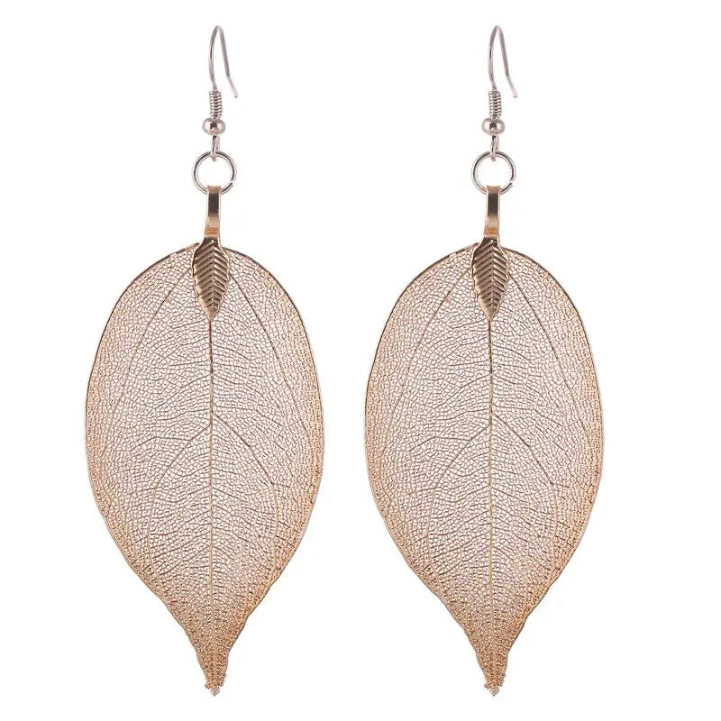 Real Leaf Earrings