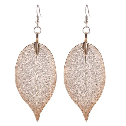 Real Leaf Earrings