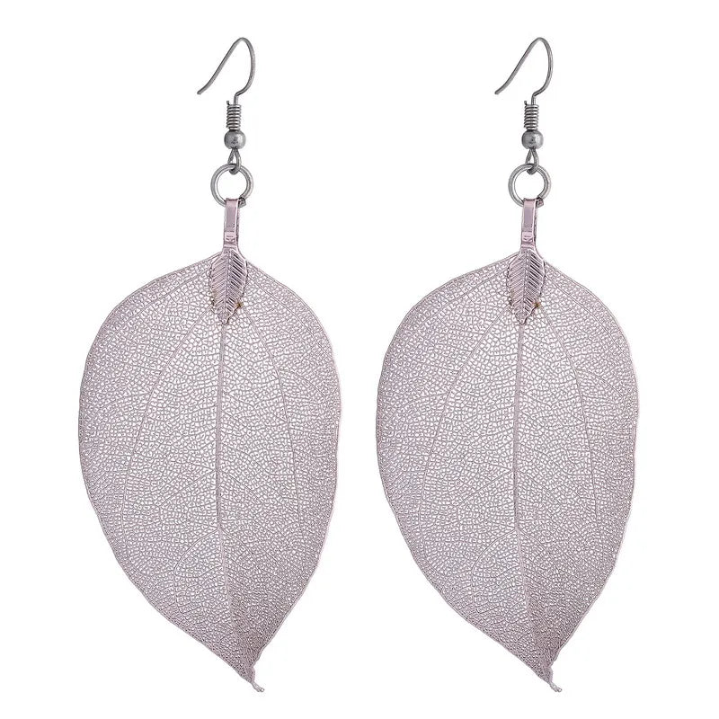 Real Leaf Earrings