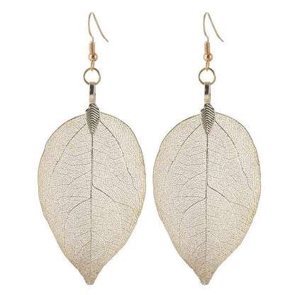 Real Leaf Earrings