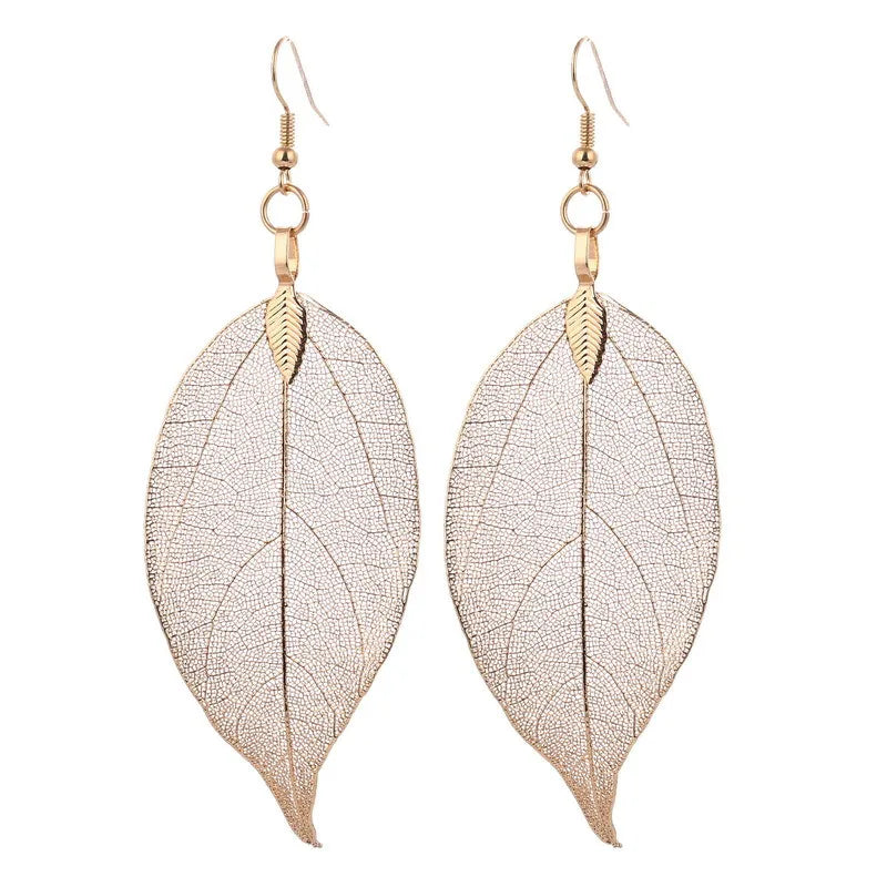 Real Leaf Earrings