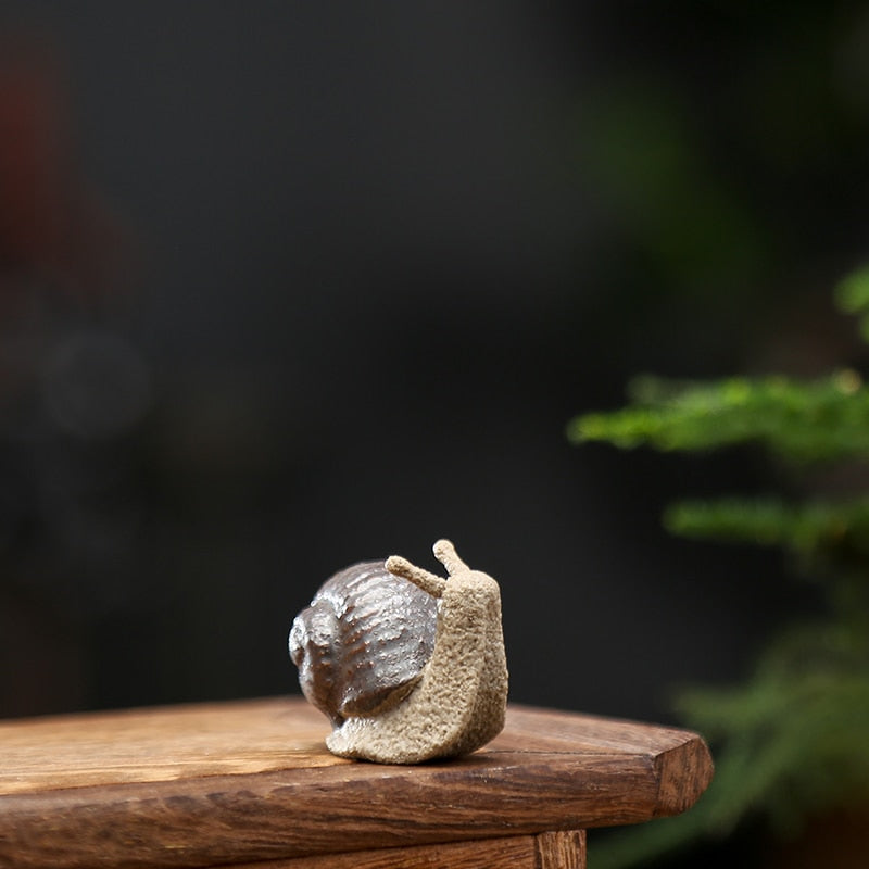 Ceramic Snail Ornament - Floral Fawna