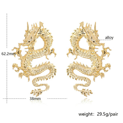Chinese New Year Dragon Earrings - Floral Fawna