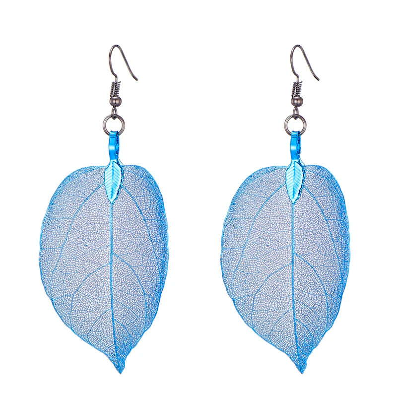 Real Leaf Earrings