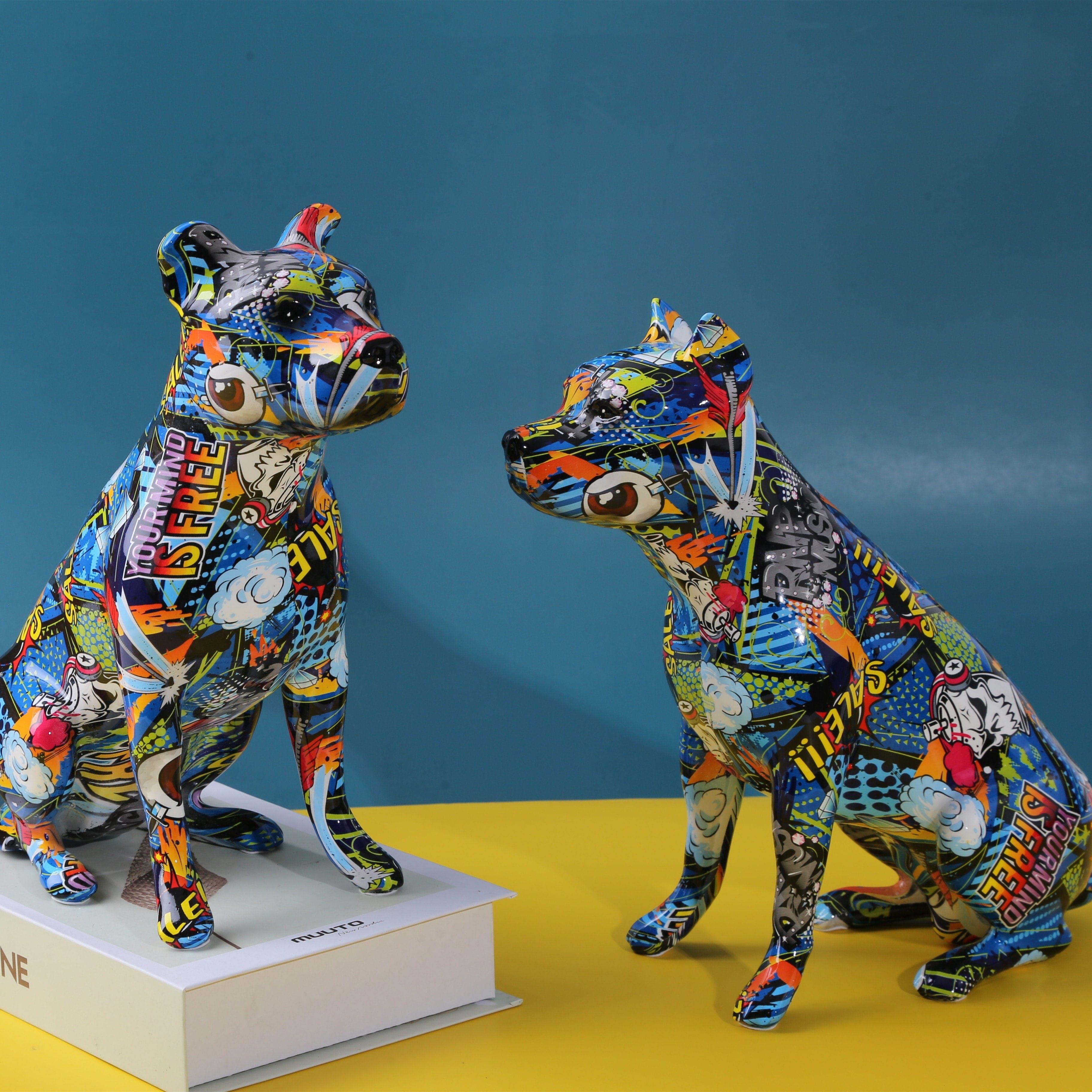 Abstract Staffordshire Bull Terrier Sculpture