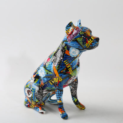 Abstract Staffordshire Bull Terrier Sculpture