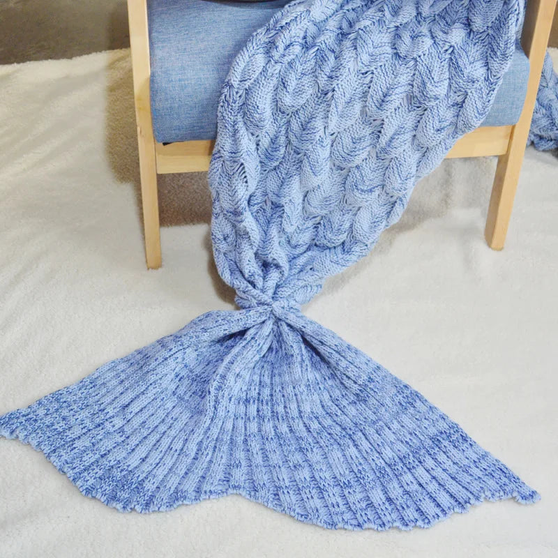 Knitted Mermaid Tail Blanket