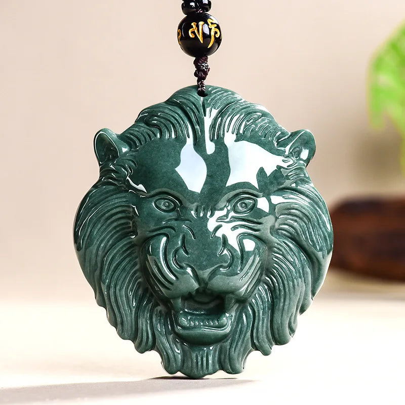 Jade Lion Head Necklace - Floral Fawna