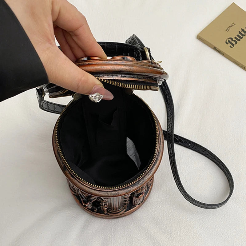 3D Embossed Architectural Handbag