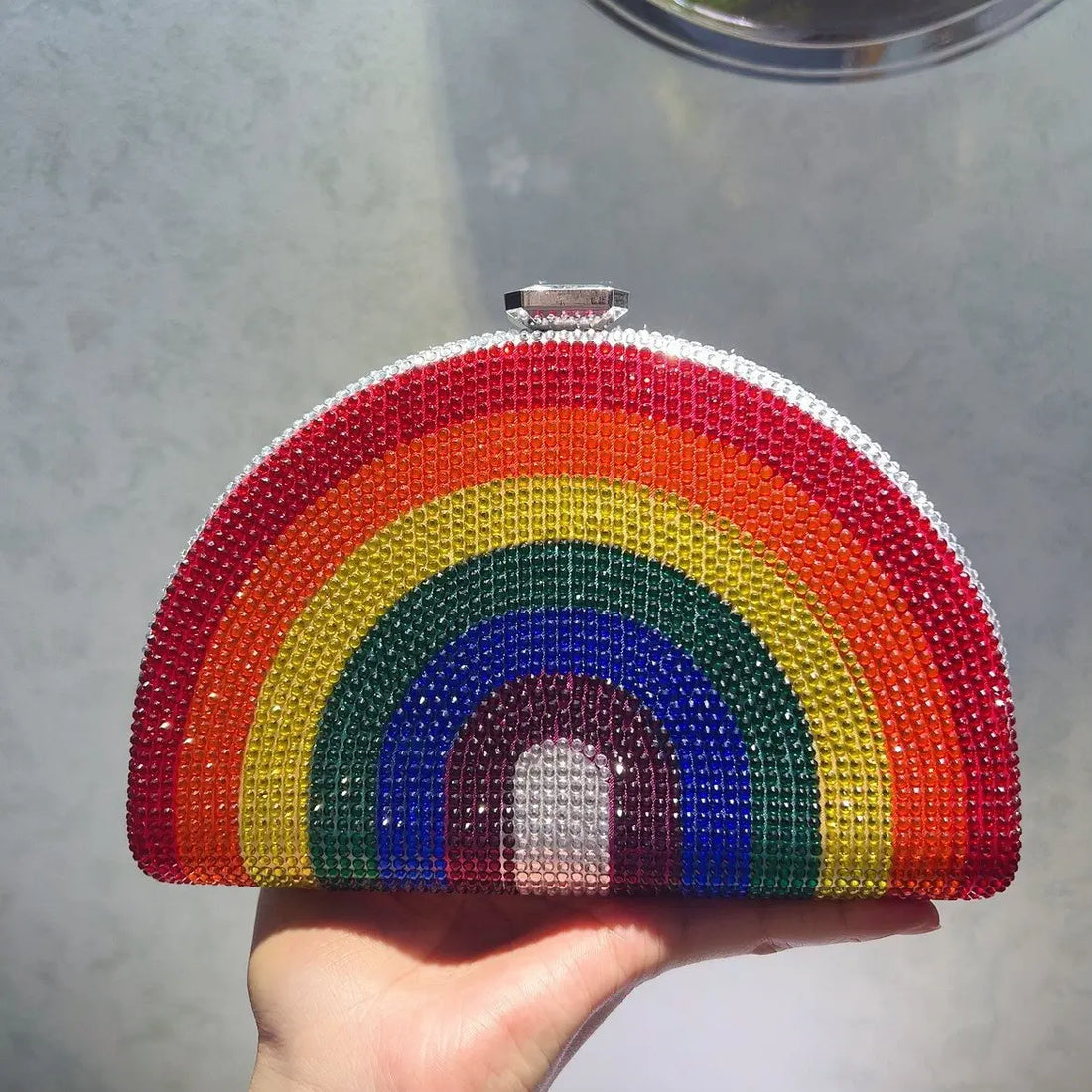 Rainbow Sequin Clutch Bag - Floral Fawna