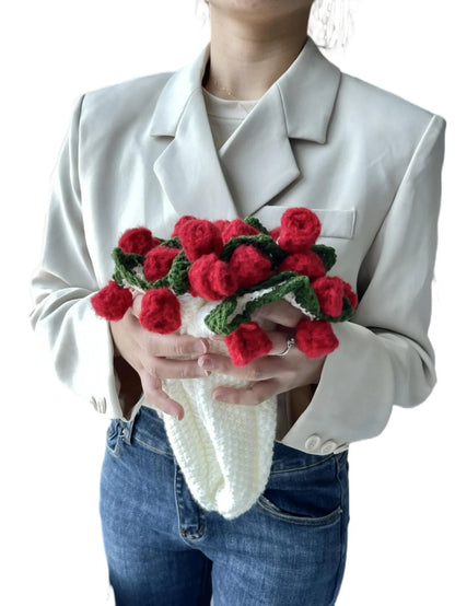 Red Rose Trim Circular Blanket